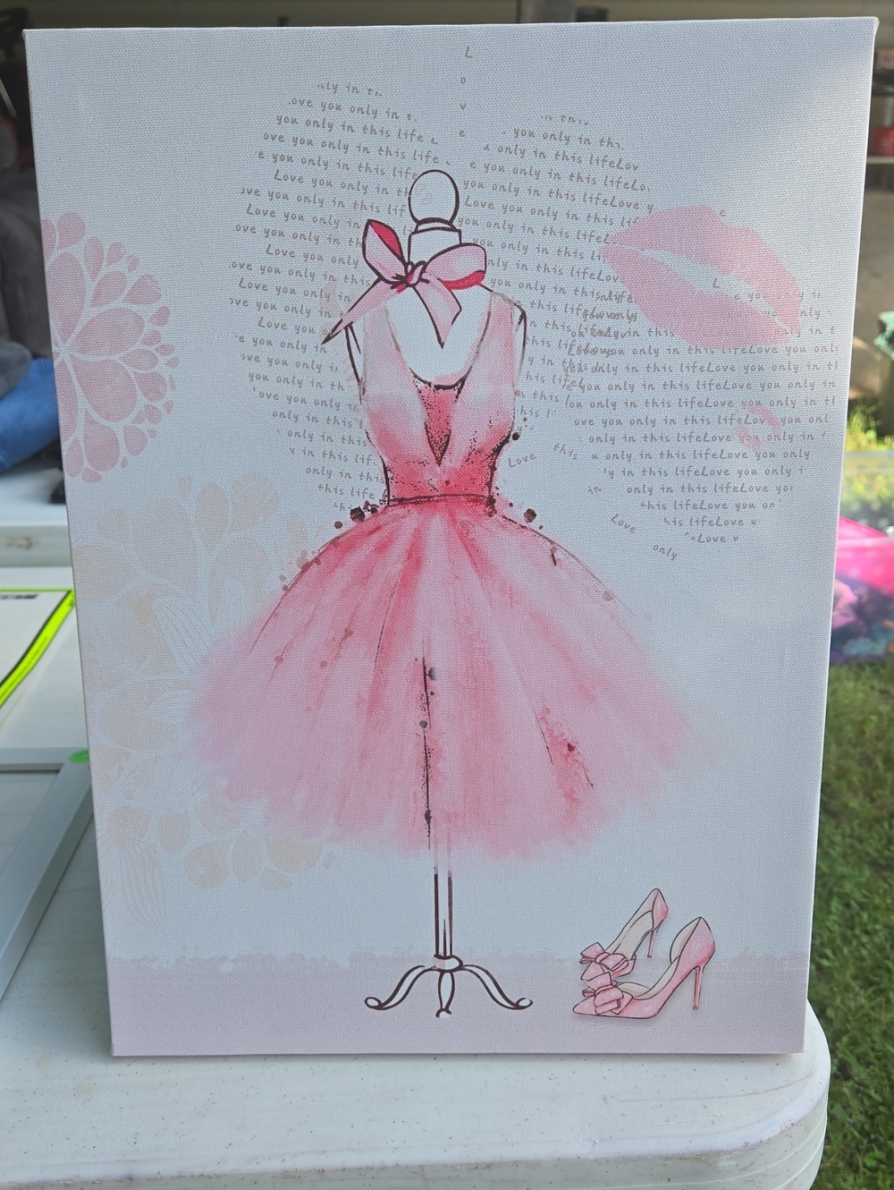 Pink Ballet Dress Canvas Art Print